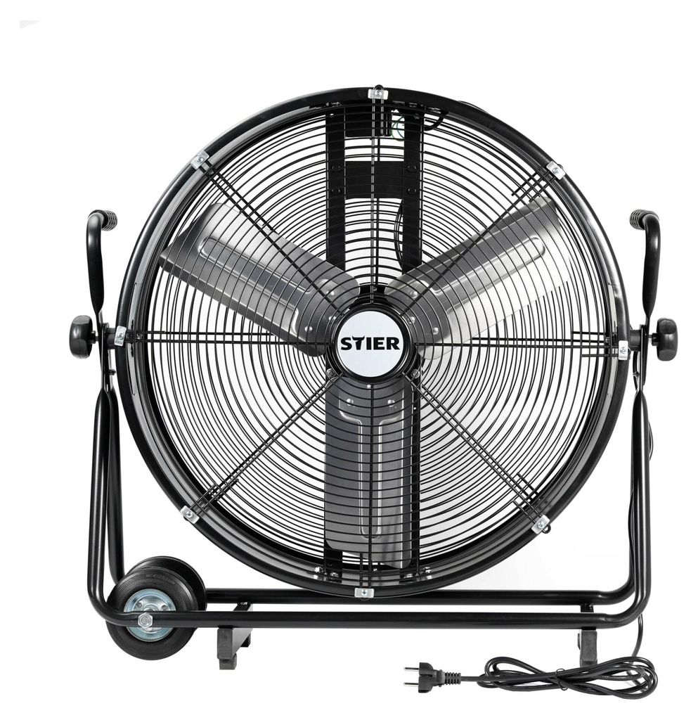 STIER Trommelventilator Bodenventilator, fahrbar, 330W, Produktbild 