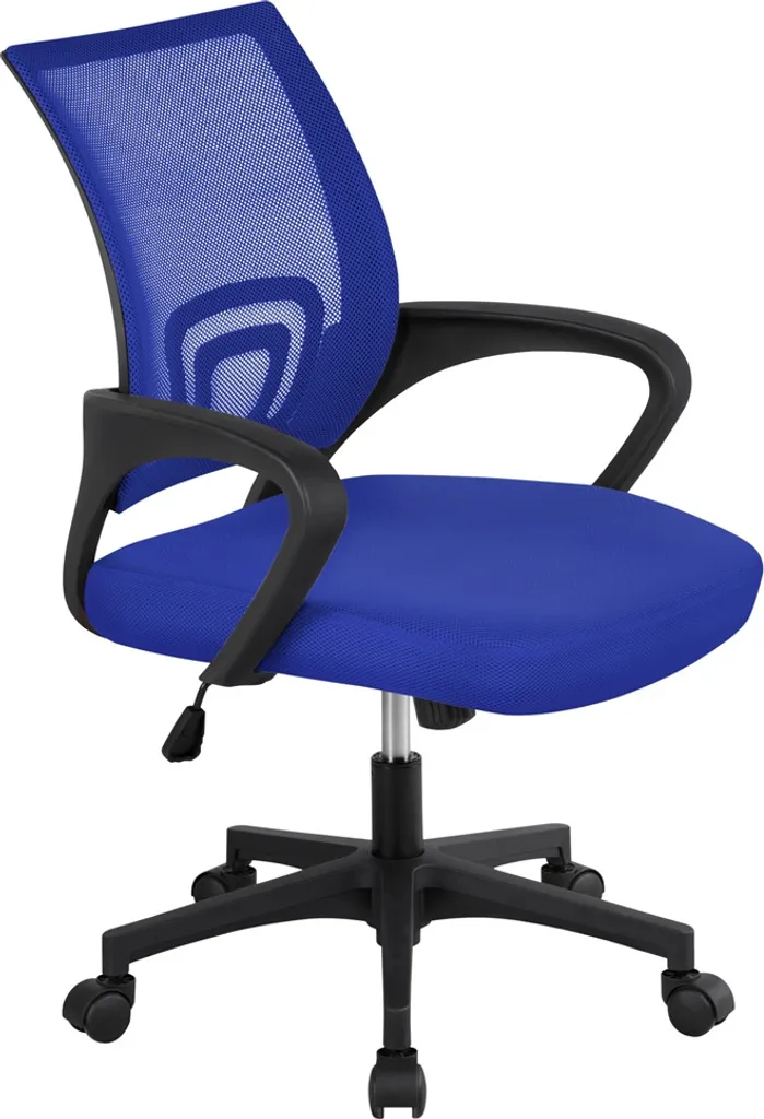 Yaheetech Chaise de Bureau Ergonomique Bleue avec Dossier en Maille Filet