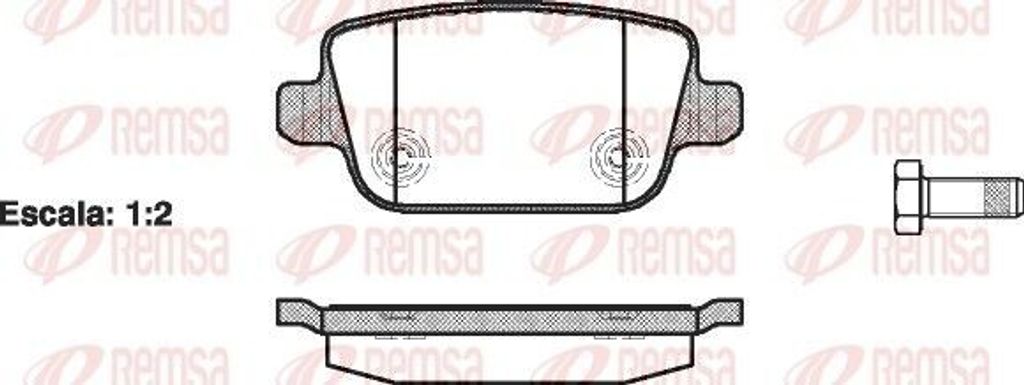 REMSA Bremsbeläge Satz Hinten Bremsklötze für FORD MONDEO IV Turnier (BA7) 1256.00