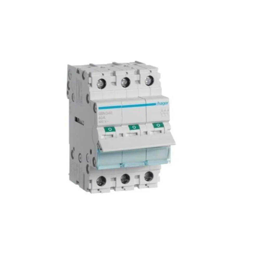 Hager SBN340 Interrupteur tripolaire 40A haute endurance pour coffret