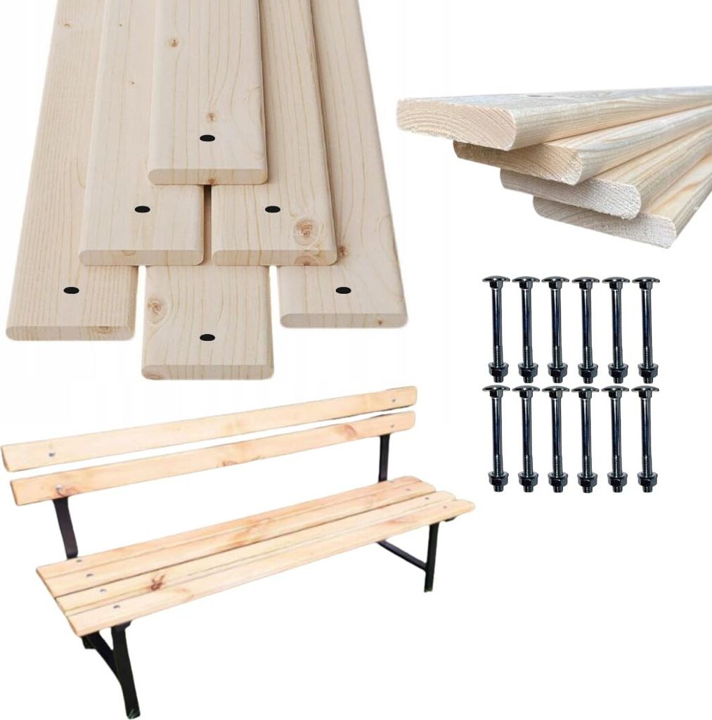 Anwicar Bretter für Gartenbank 6 Stück - Bretter Set Produktbild 