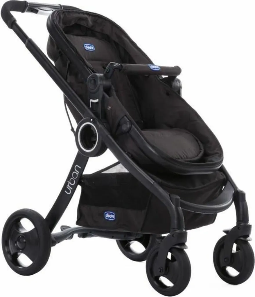 Poussette Citadine Chicco Urban Plus Noir Légère pour Sortie en Ville