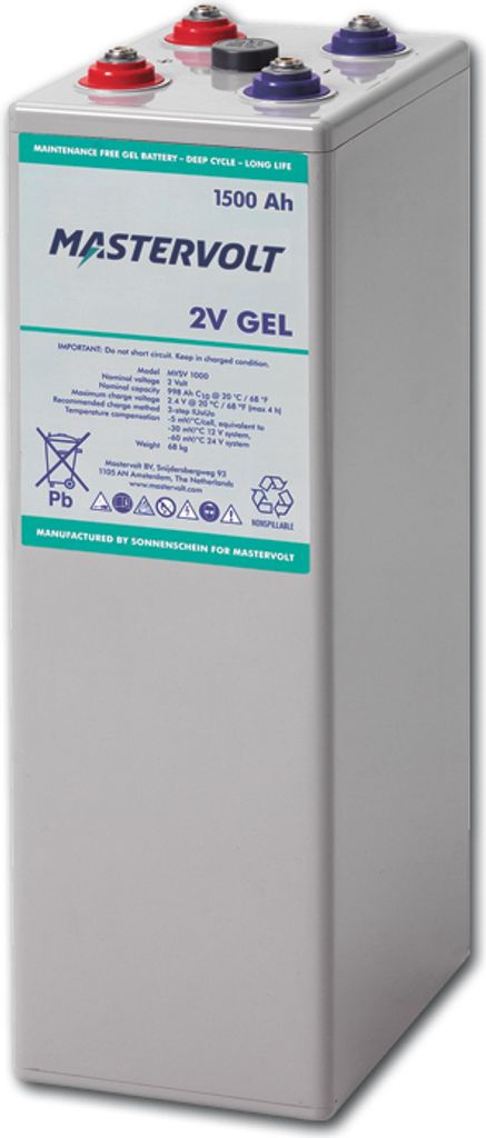 Mastervolt 2V Traktionsgel Batterie MVSV1500
