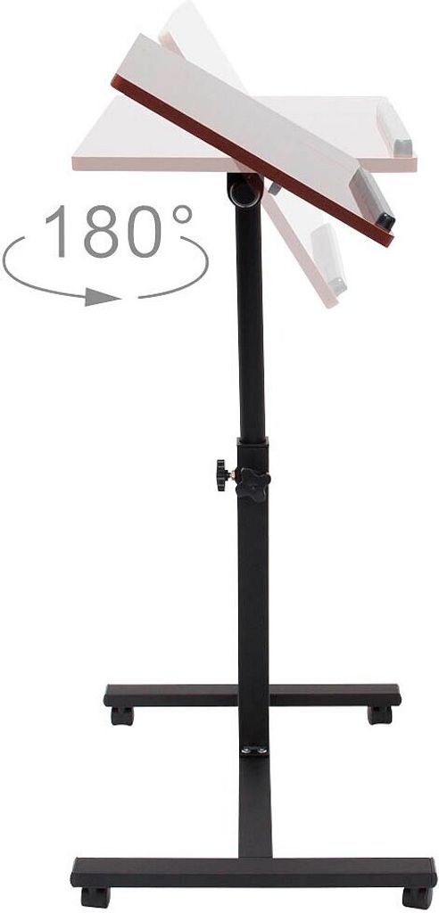 relaxdays PC-Tisch höhenverstellbar mahagoni 60,0 x 40,5 x Produktbild 12