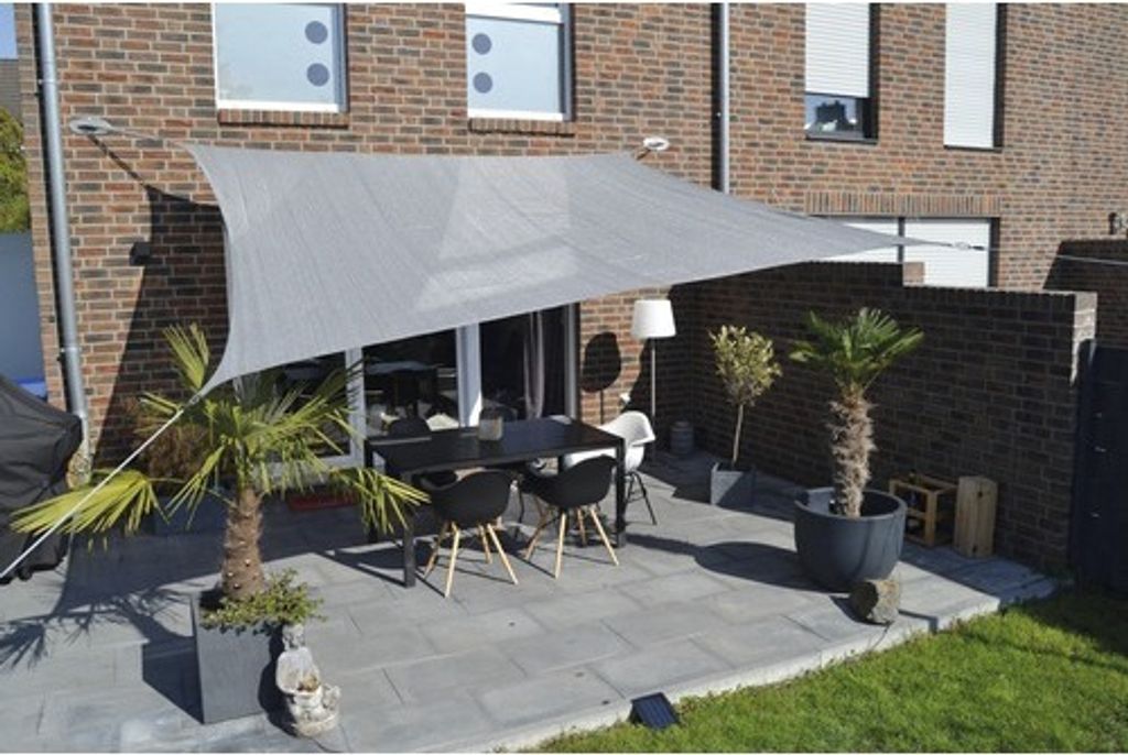 Sluneční plachta obdélník HDPE 180 g/m², šedá 400x500 cm Obrázek produktu 