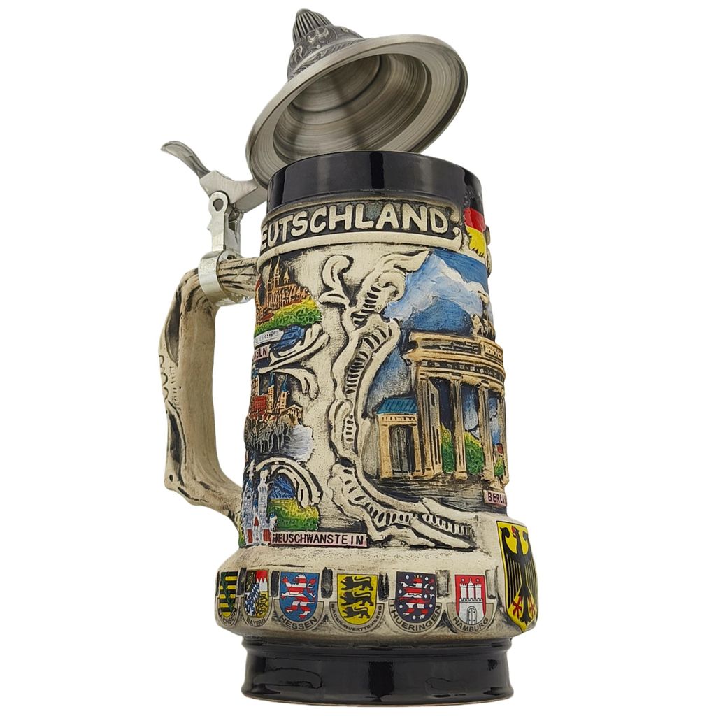Bierkrug mit Deckel 0,7L – Traditioneller Steinkrug mit Produktbild 