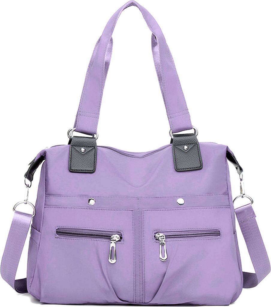 Damen-Handtasche, wasserdicht, Nylon, Schultergurt, Tragegriff oben, Reißverschluss, Damen-Umhängetasche, Einkaufstasche