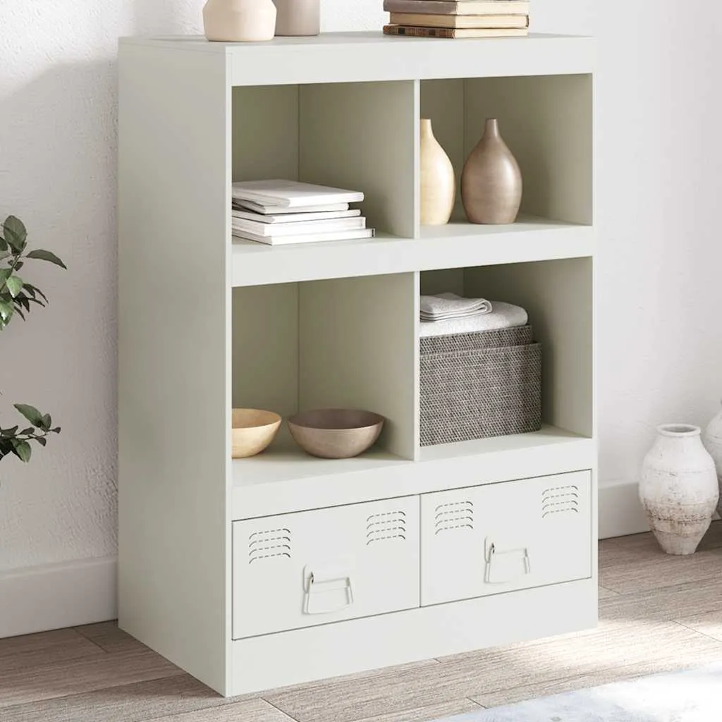 Mobiletto vidaXL Acciaio Bianco 67x39x95 cm | Credenza Moderna Office