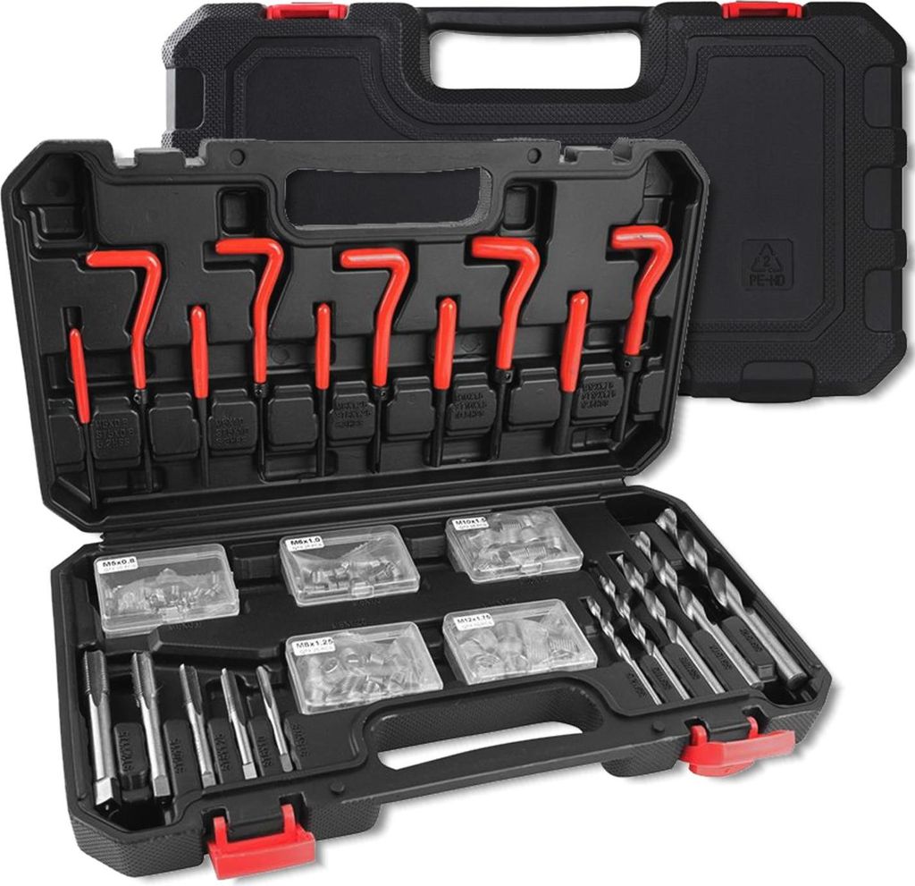 FORCEKRAFT Gewindereparaturset, 131 Teile