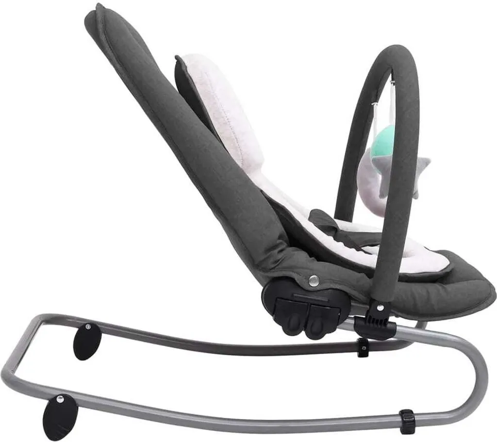 Transat pour bébé gris anthracite - Balancelle inclinable structure acier - 3