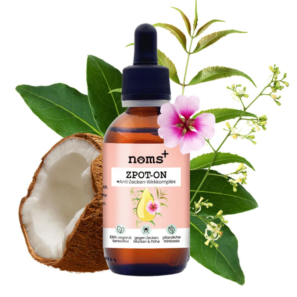 noms+ Zpot-on für Hunde 50ml mit Niem, Geranienöl, Kokosöl Produktbild 