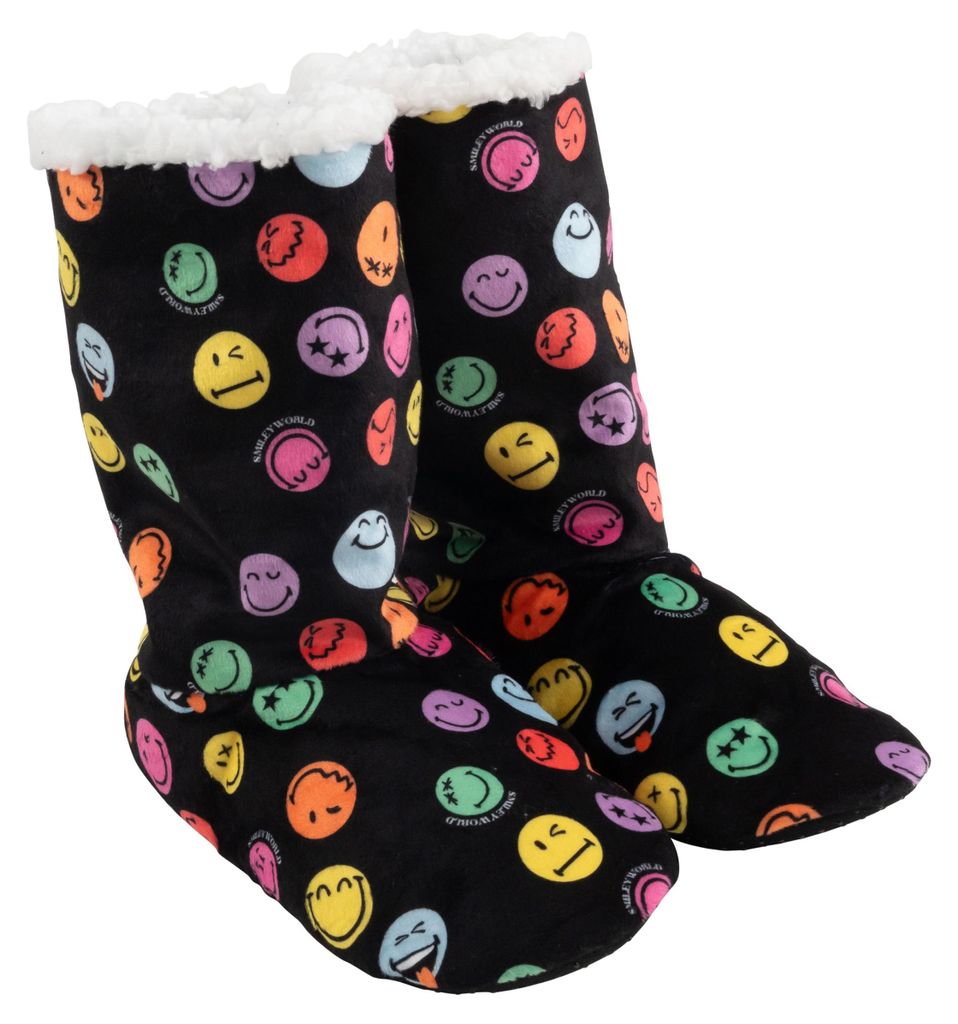 Smileyworld Hausschuhe für Damen - Smiley Hüttenschuhe Produktbild 