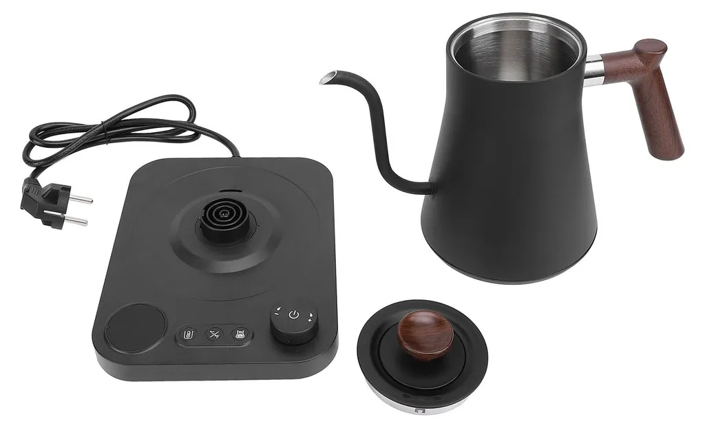 Bouilloire Inox 304 col de cygne 1200W avec écran LCD et minuterie Pro