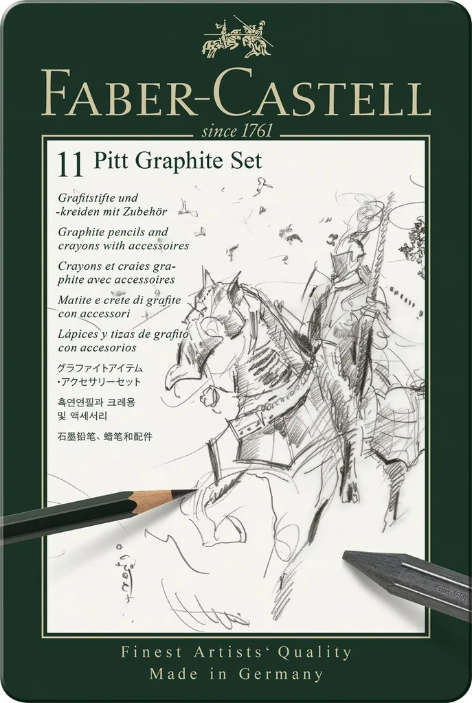 Coffret Pitt Graphite Faber-Castell étui métal avec mines haute densité