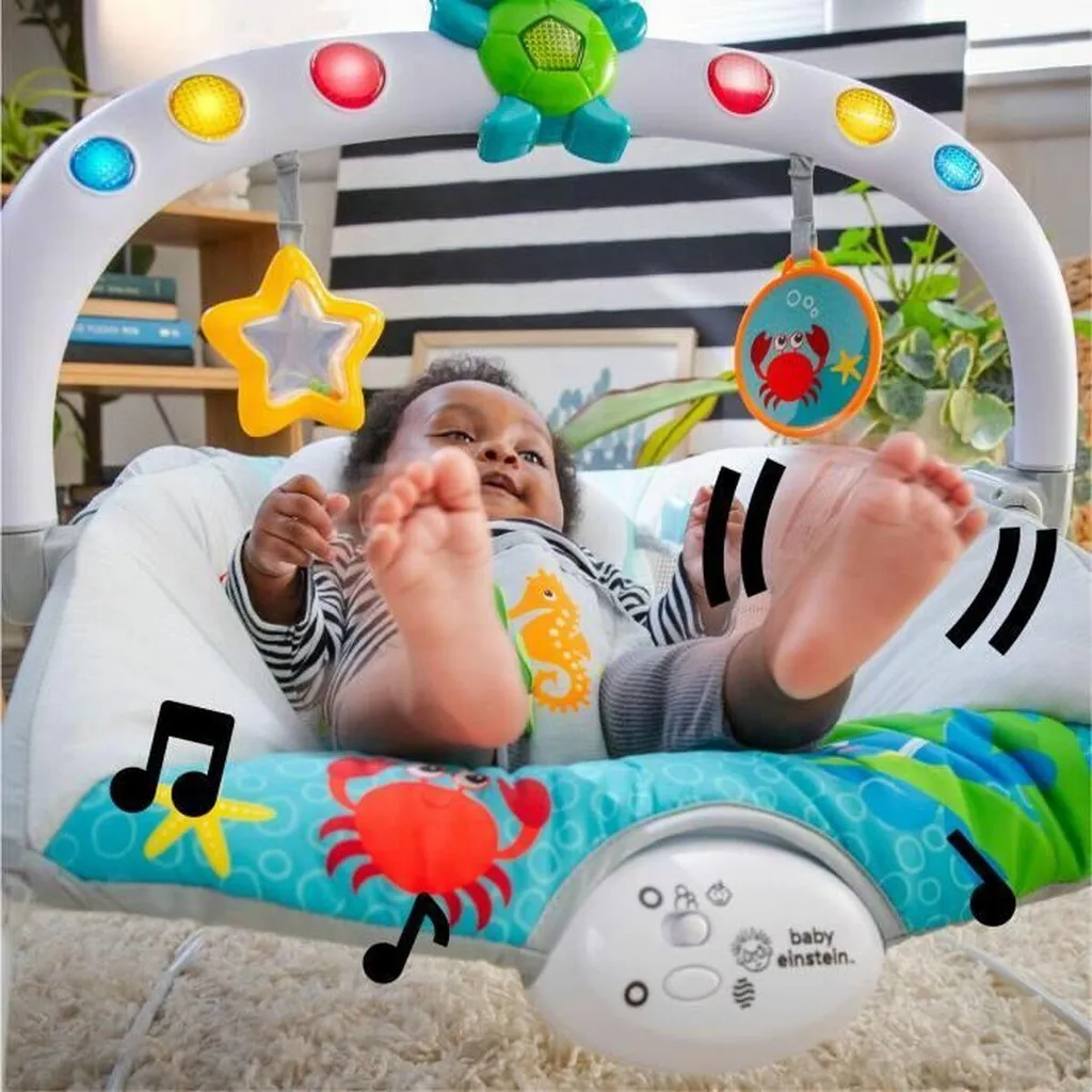 Hamac pour Bébé Baby Einstein Ocean Bleu Transat d'Éveil Interactif - 2