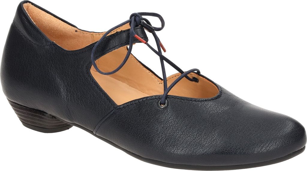 Think GRACE Damenschuhe - Schnür Pumps blau Elegant NEU