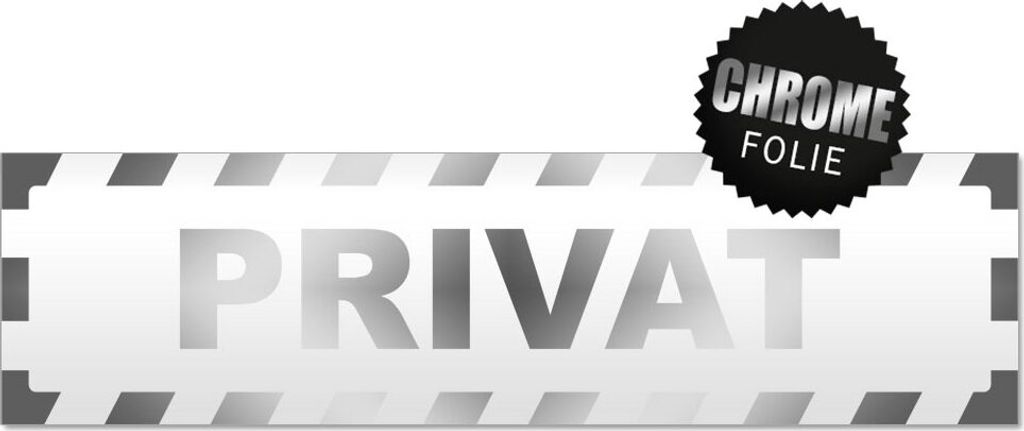 PRIVAT gestreift Magnetschild Schild magnetisch