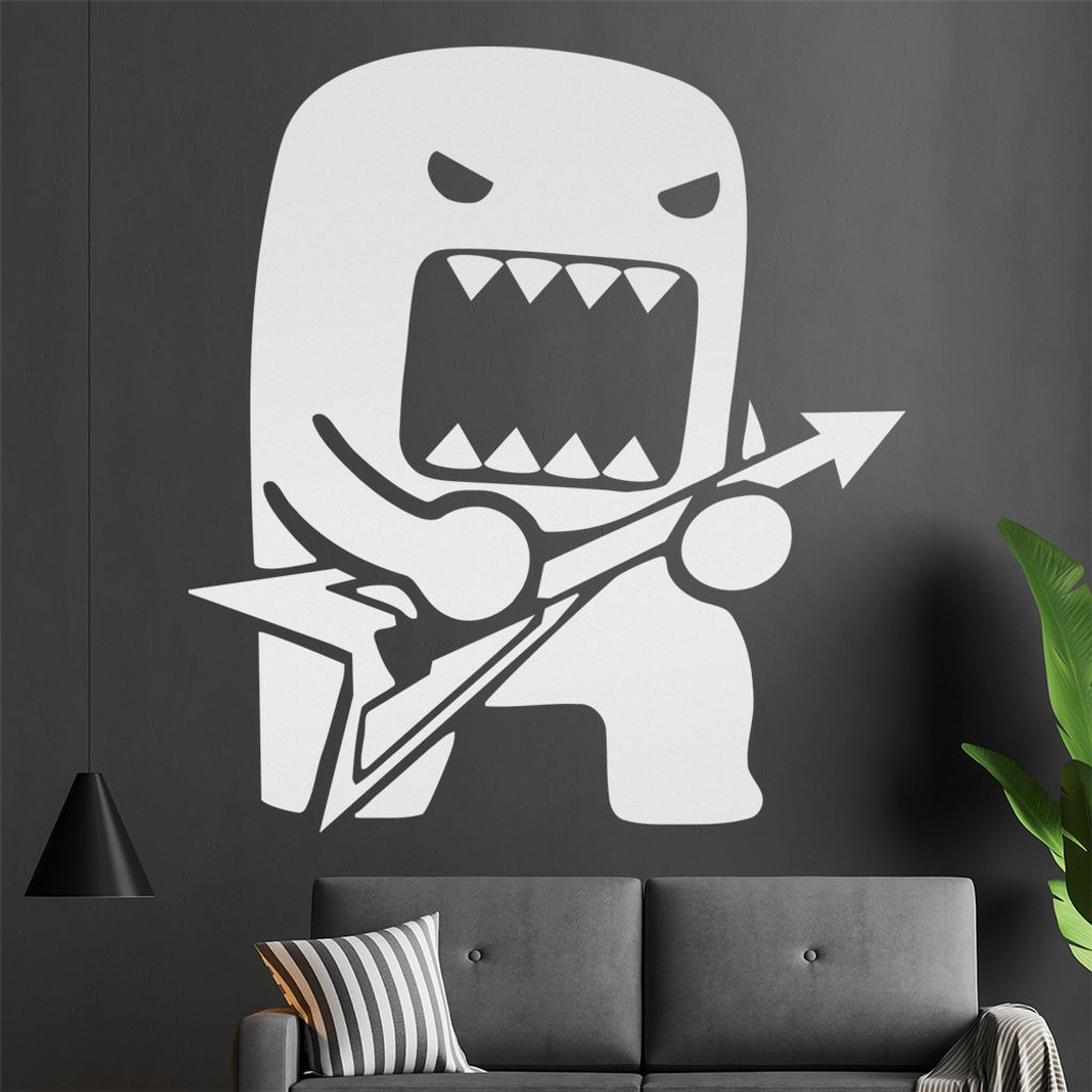 KIWISTAR Rock Domo Kun J-Rock Visuel Kei Gitarre Wandtattoo in 6 Größen - Wandaufkleber Wall Sticker - Dekoration, Küche, Wohnzimmer, Schlafzimm...
