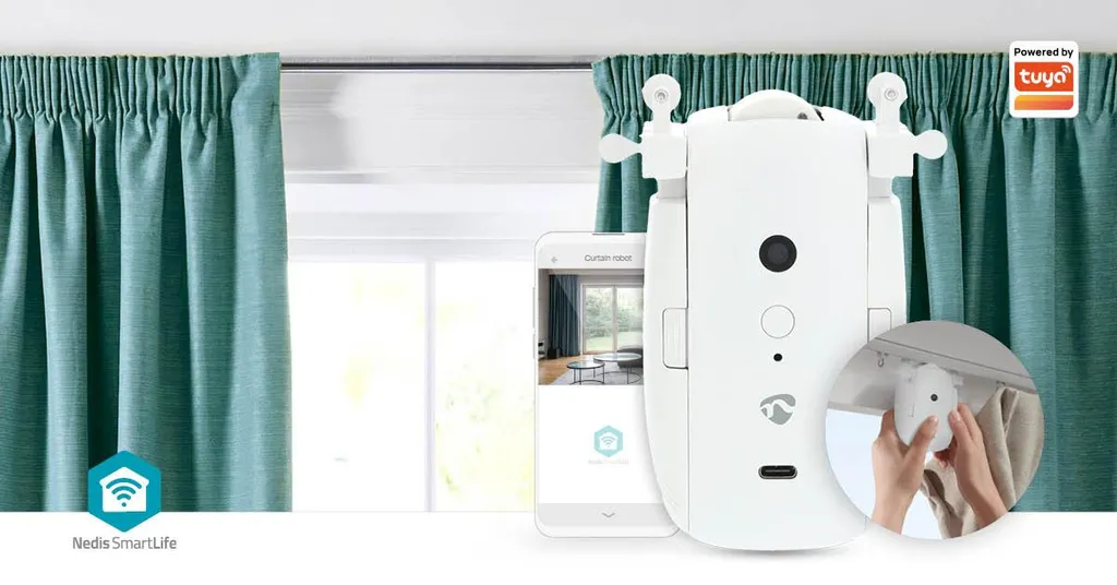 Automatisez vos Rideaux Bluetooth Nedis - Solution Rail U/I Batterie USB - 12
