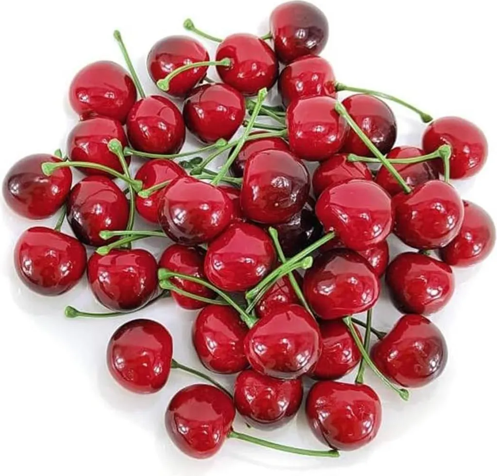 Cerises artificielles réalistes lot de 36 pièces pour décoration maison
