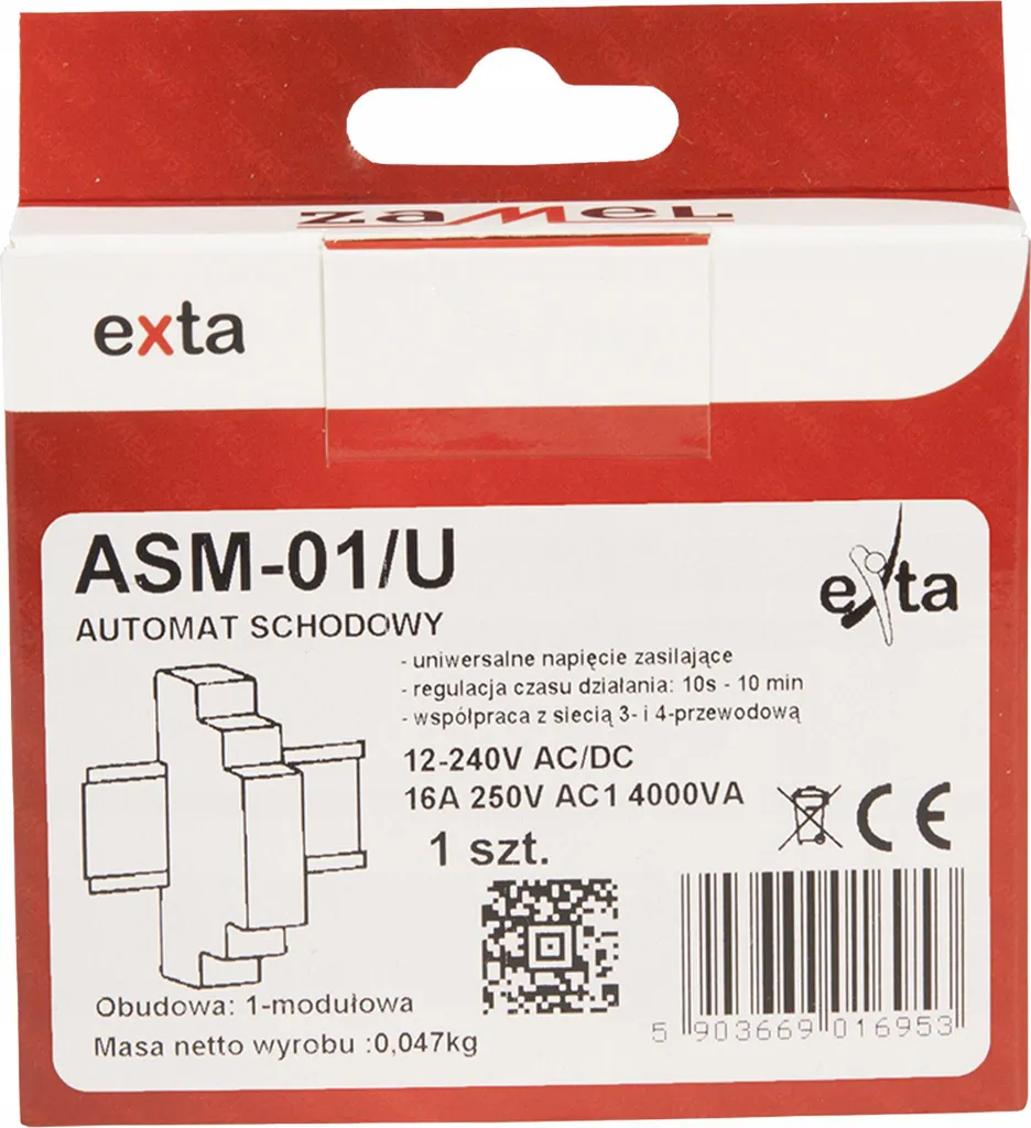Automate d'éclairage escalier ASM-01/U - Temporisation réglable 240V - 6
