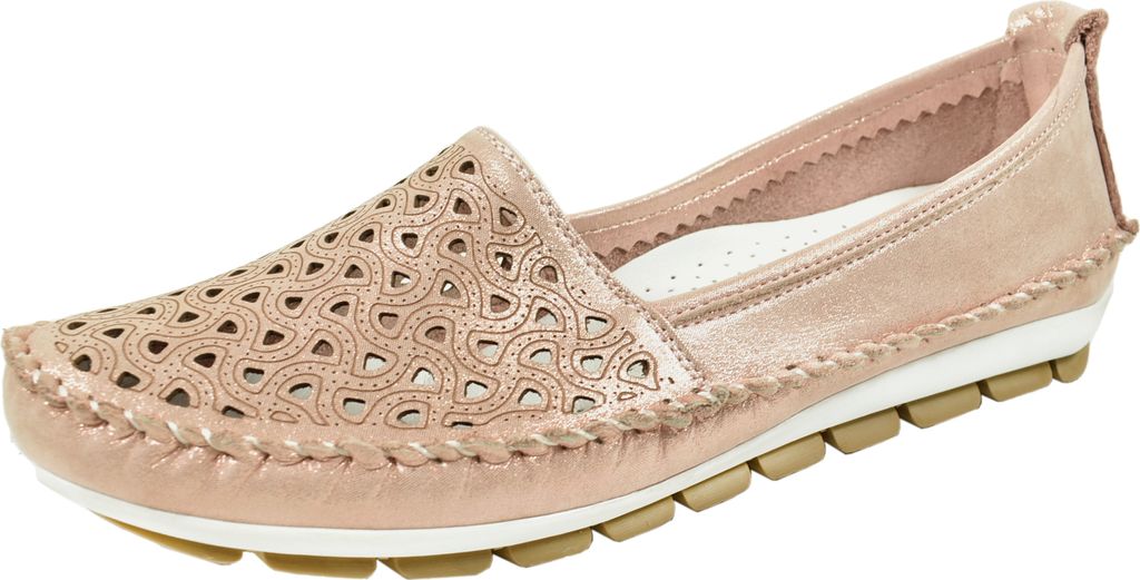 Gemini 003128-85 Schuhe Damen Ballerina Slipper Mokassins, Größe:37 EU, Farbe:Rosa