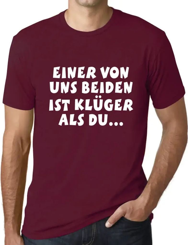Herren Grafik T-Shirt Einer Von Uns Beiden Ist Klüger Als Du Öko-Verantwortlich Vintage Jahrgang Kurzarm Lustige Druck Geburtstag Geschenk Mann