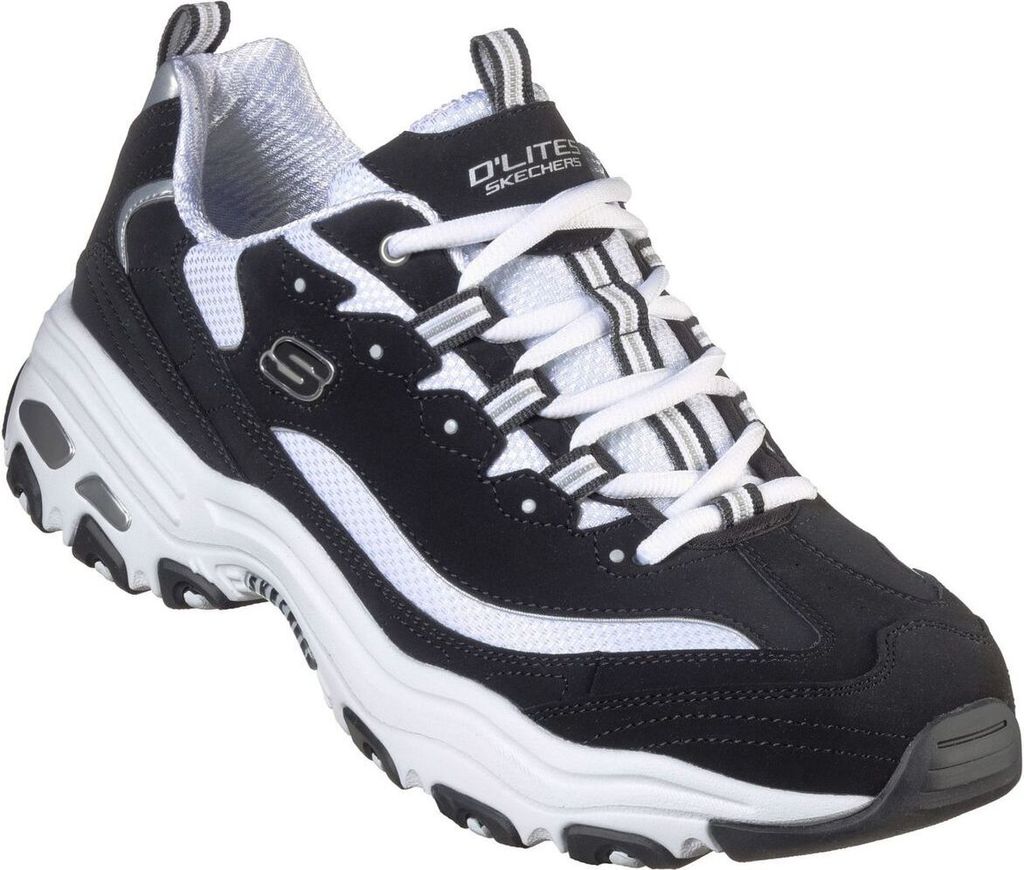 Skechers Herren Sneaker D ́Lites Schwarz/Weiß