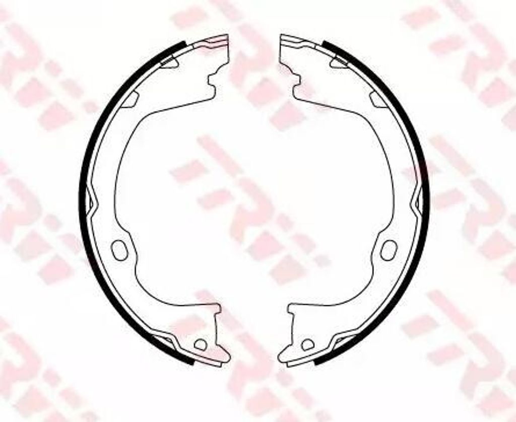 TRW GS8819 Bremsbackensatz, Feststellbremse OE 68003589AA kompatibel mit Voyager, Cherokee, Compass, Wrangler