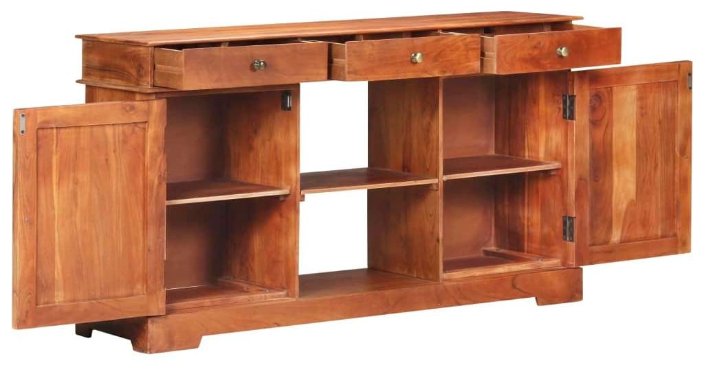 vidaXL Sideboard 135x35x75 cm Akazienholz Massiv