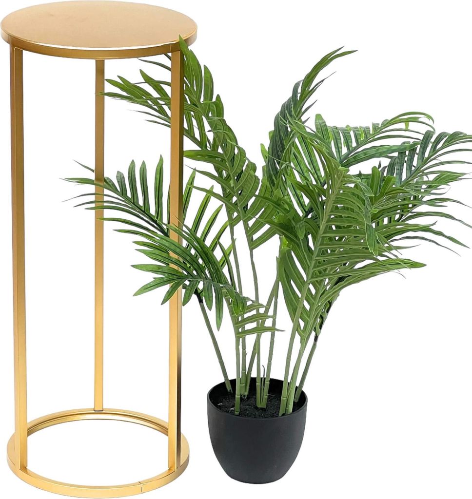 DanDiBo Blumenhocker Metall Gold Rund 60 cm Blumenständer Produktbild 