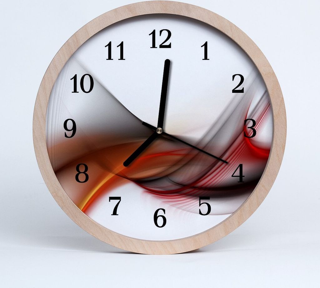 Holzuhr 30fi cm wanduhr - Kunst abstrakte Linien