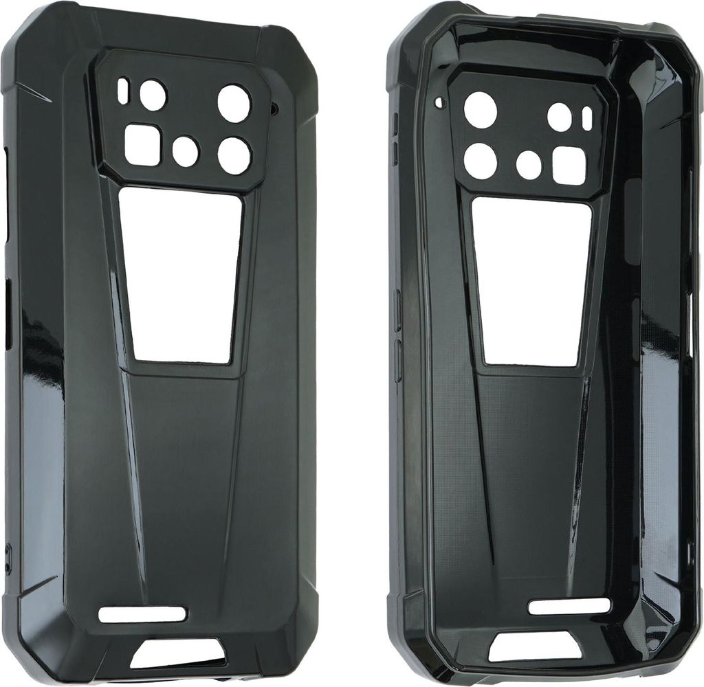 caseroxx Schutz-Hülle TPU-Hülle kompatibel mit Unihertz Tank 4 Pro, Gummi Handy Tasche schwarz