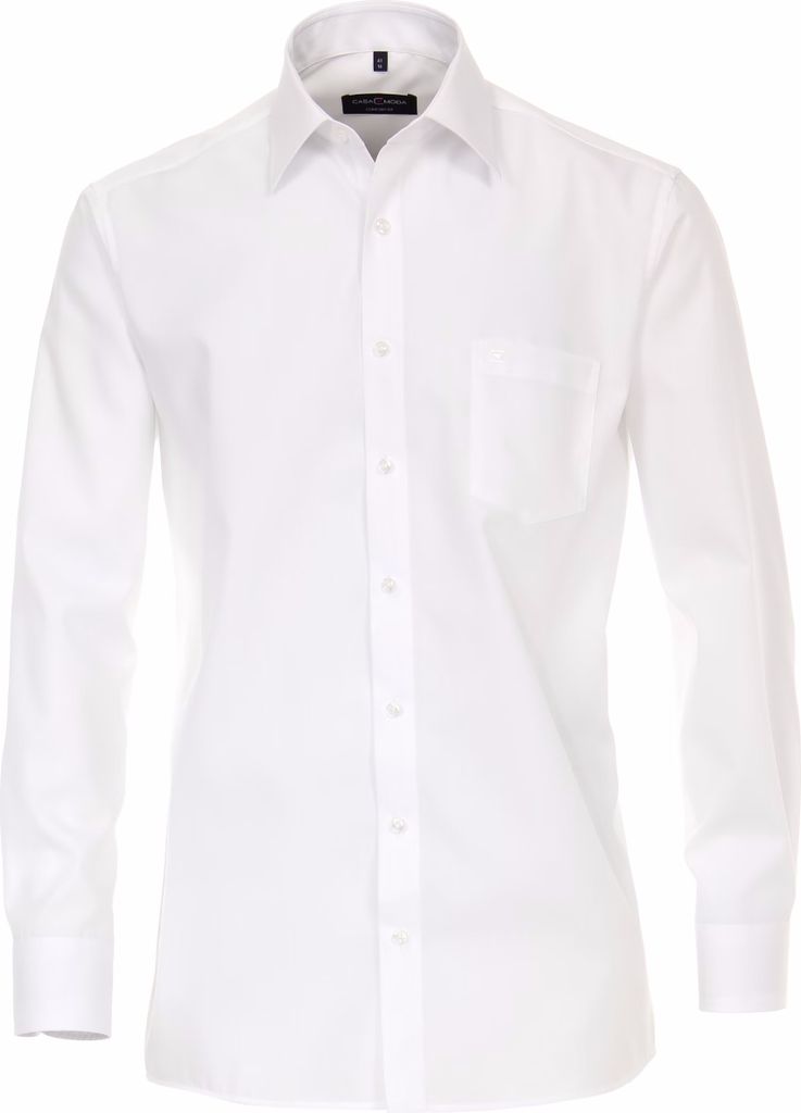 CASAMODA Herren Businesshemd 72er Langarm Kent Comfort Fit Weiß 44