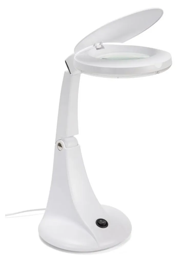 Lampe de table LED avec loupe grossissante et bras flexible ajustable