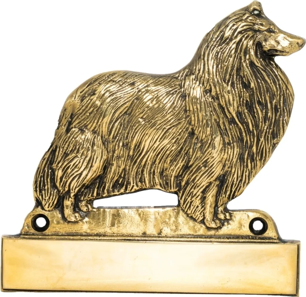 Targhetta Cane in Ottone Art-Dog Personalizzata: Eleganza per la Porta