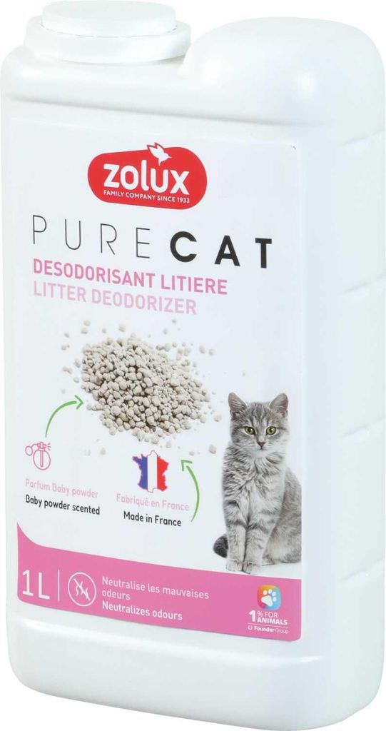 Deodorant PURECAT baby powder 1l Zolux Obrázek produktu 