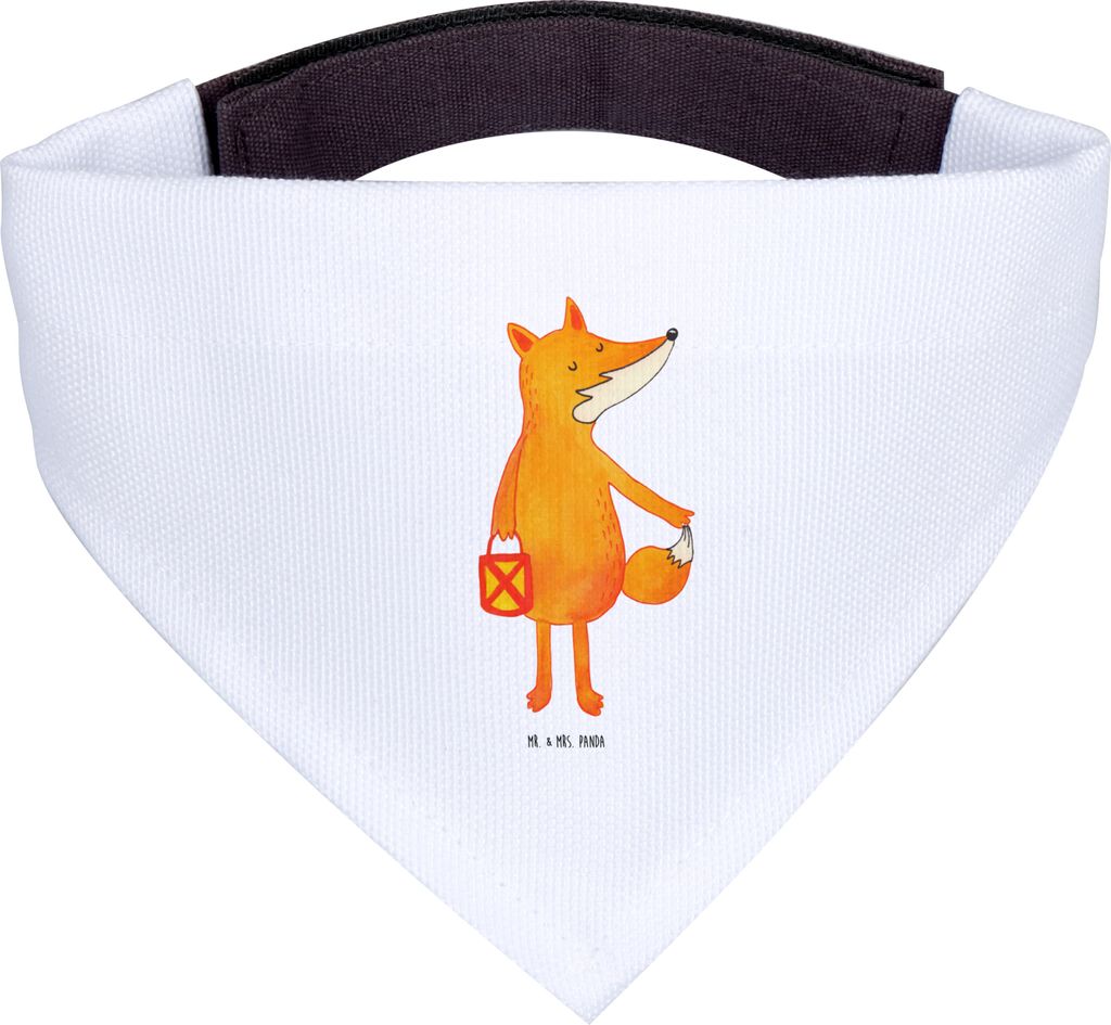 Mr. & Mrs. Panda Tuch Fuchs Laterne - Weiß - Geschenk, Laternenumzug, Sankt Martin, Halstuch, Für Hunde, Hund, Hunde-Halstuch, Selbstbewusst