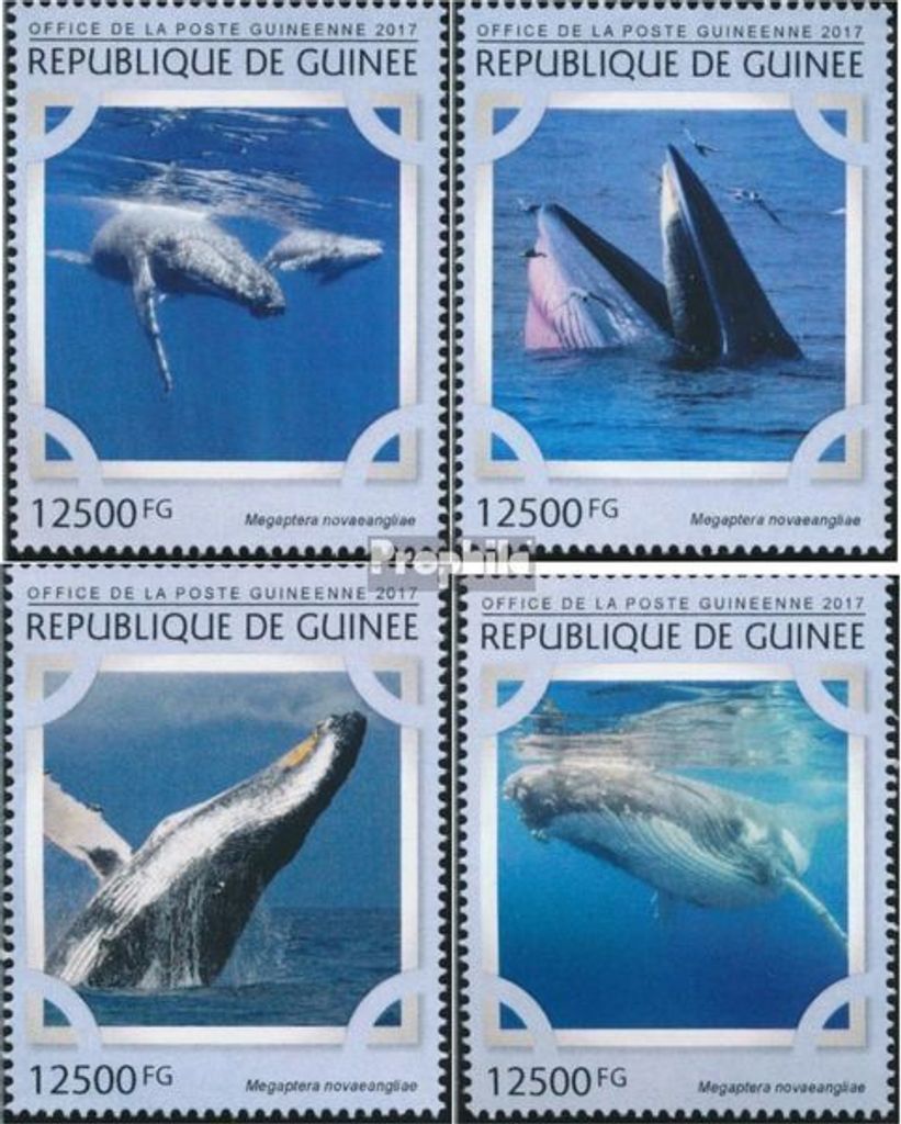 Briefmarken Guinea 2017 Mi 12226-12229 (kompl. Ausgabe) postfrisch Wale