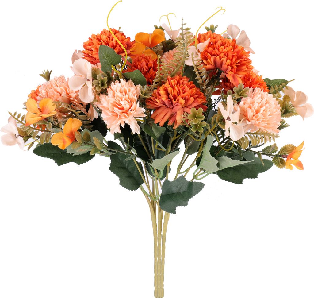 3 Stück Künstliche Blumen Seidenblumen Hortensien Kunstblumen Chrysanthemen Blumen Deko Unechte Blumen für Tischdeko Mittelstücke Party Hause B...