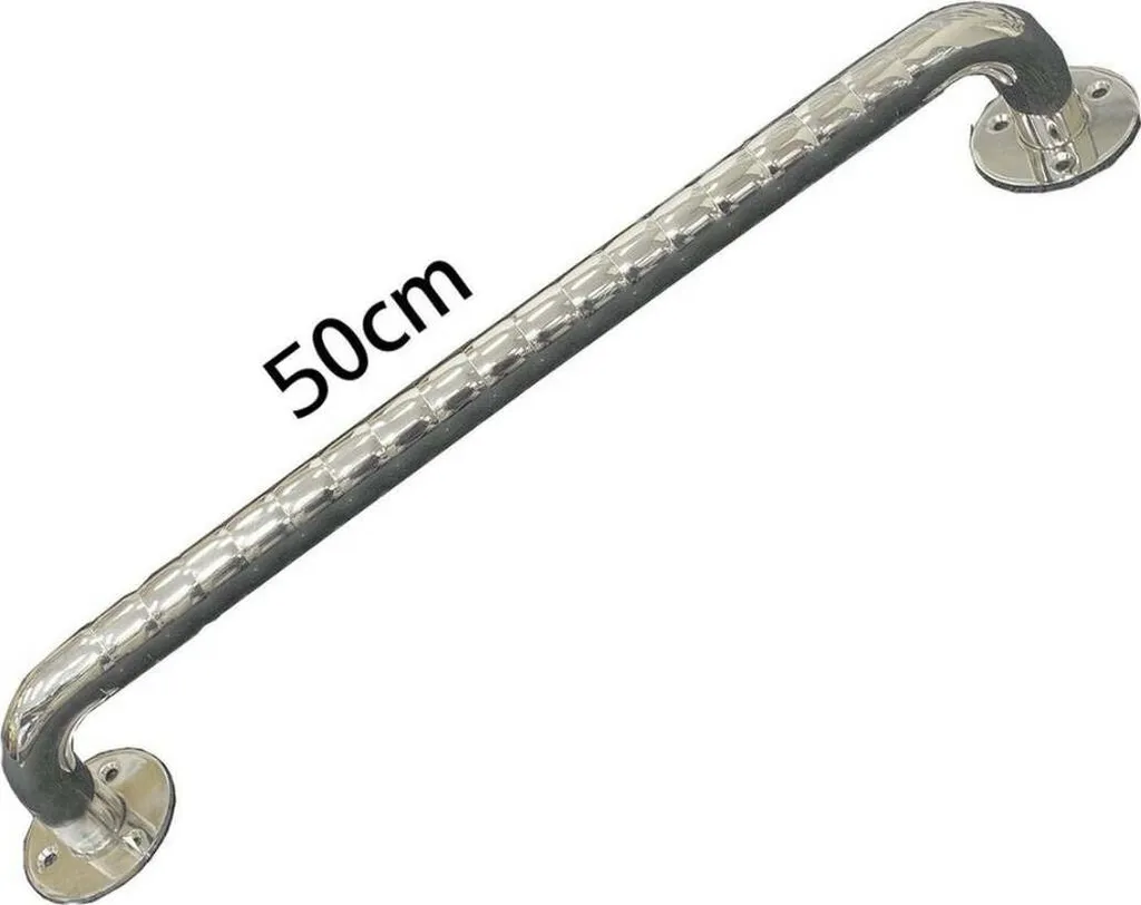 Maniglione di Sicurezza 50 cm Acciaio Inox Antiscivolo per Anziani