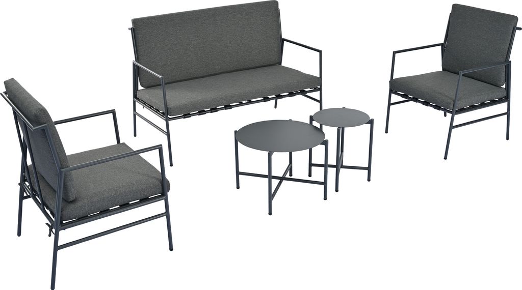 Merax Gartenmöbel-Set für 4 Personen, 5-tlg. Sitzgruppe mit Produktbild 10