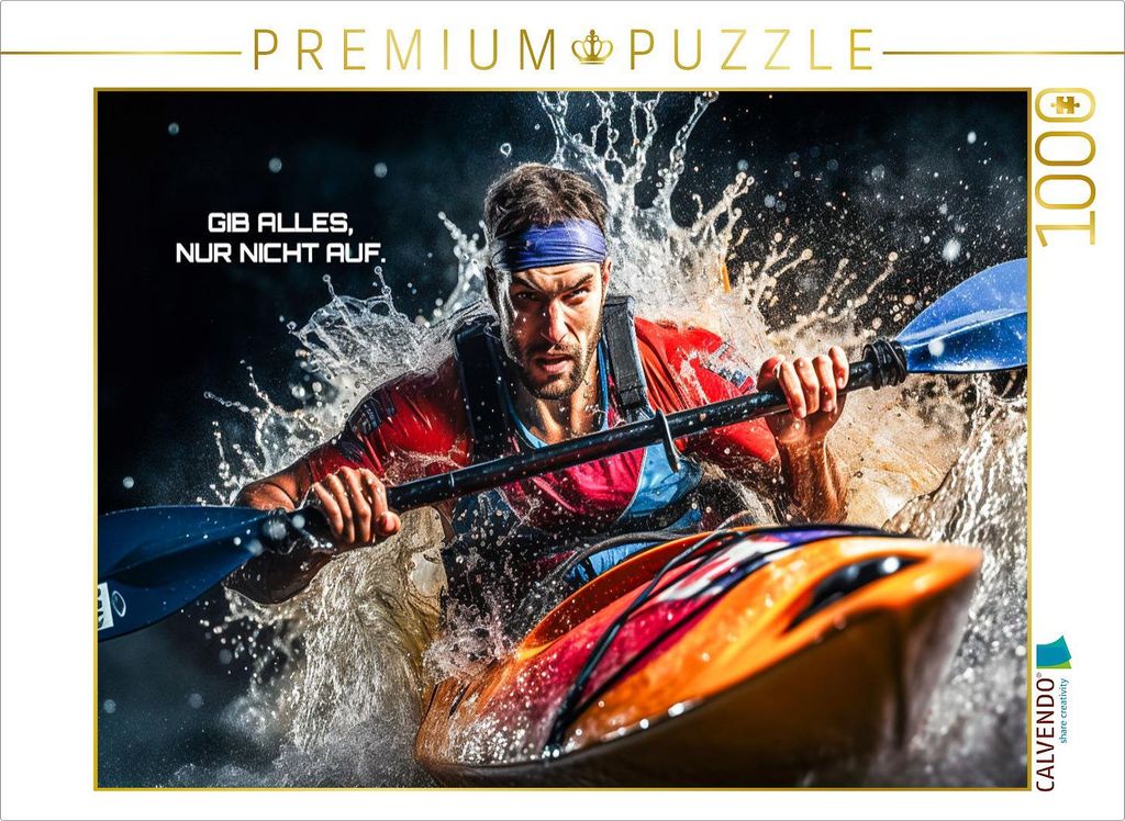 CALVENDO Puzzle Ein Motiv aus dem Kalender Kajak und Motivation | 1000 Teile Lege-Größe 64x48cm Foto-Puzzle für glückliche Stunden