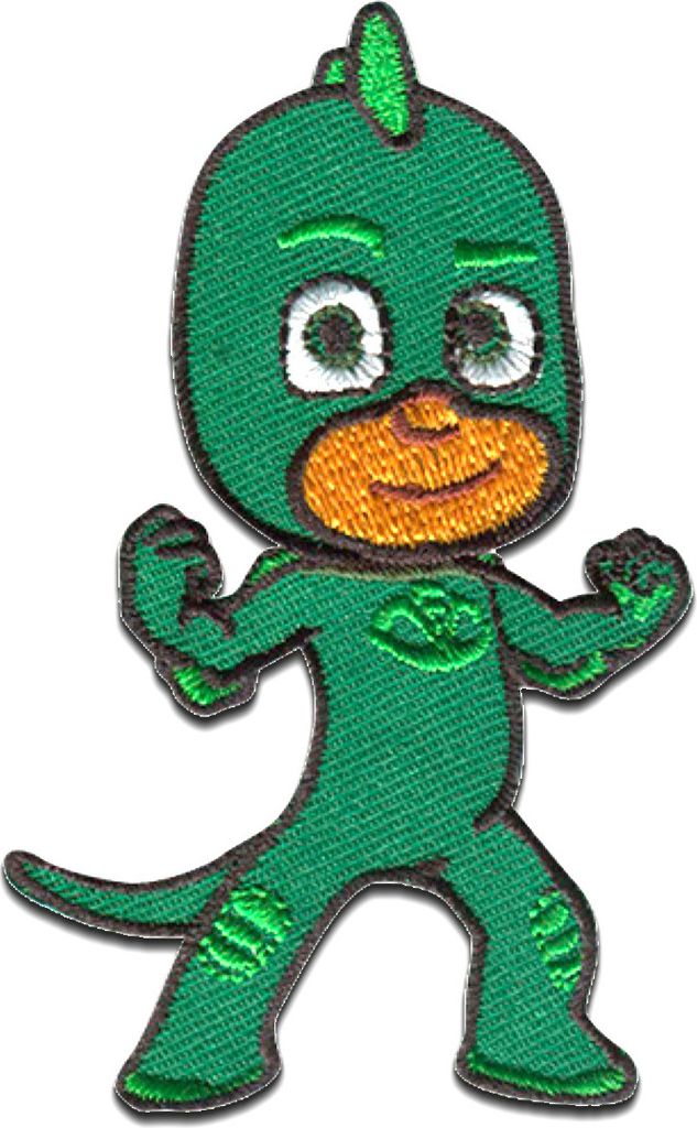 Disney Pj Masks Pyjamahelden Gekko 1 - Aufnäher, Bügelbild, Aufbügler, Applikationen, Patches, Flicken, Größe: 5,0 x 8,0 cm