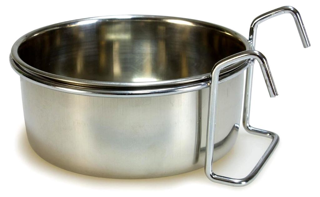 Edelstahl-Vogelfutterstation oder -tränke mit Haken, Futterspender für Vögel, 150 ml
