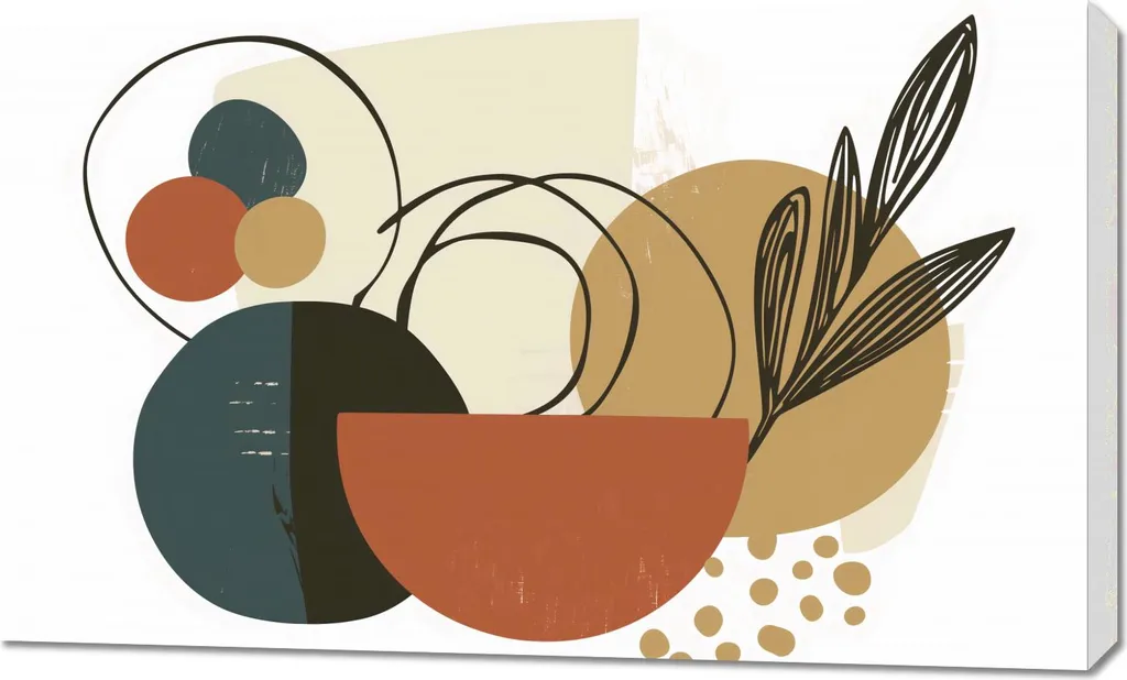 Cadre Collage de plantes 100 x 60 cm pour Salon et Bureau Moderne