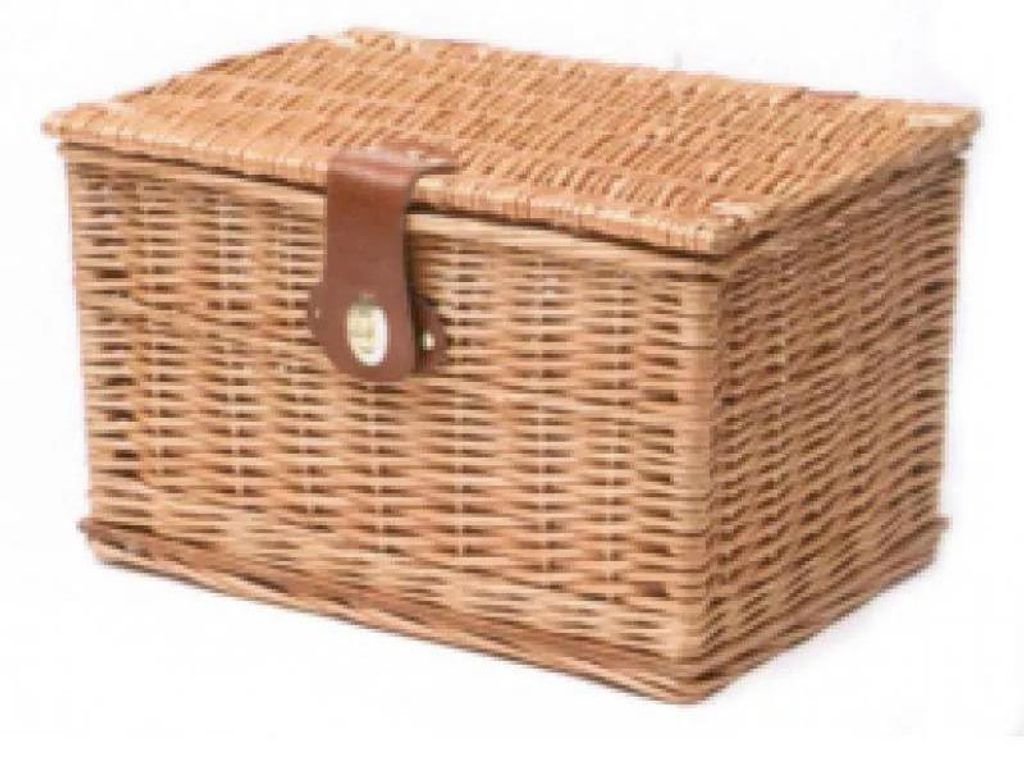 Korb Weide natur 37 x 26 x 23 cm mit Deckel Produktbild 