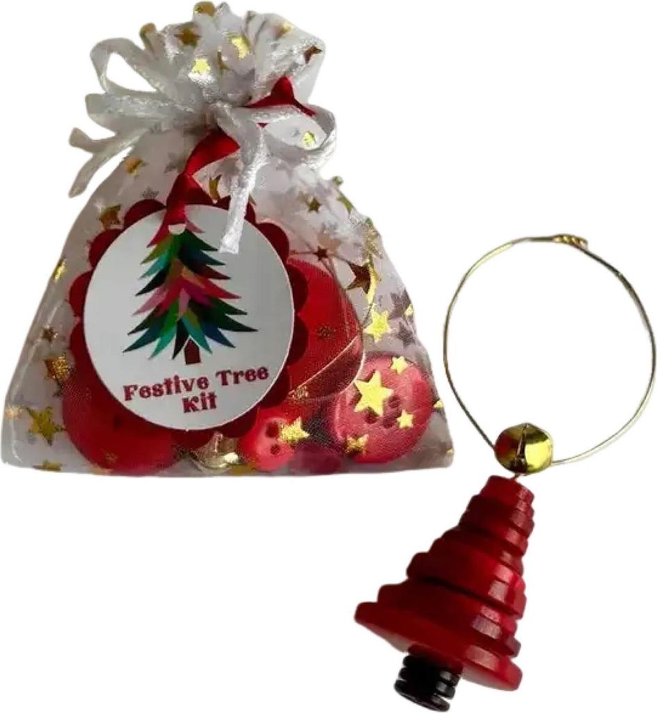 DIY-Weihnachtsschmuck-Set aus Knöpfen: Stapelbare Knopf-Bastelsets für Weihnachtsbaum/Weihnachtsmann/Schneemann/Engel zum Aufhängen