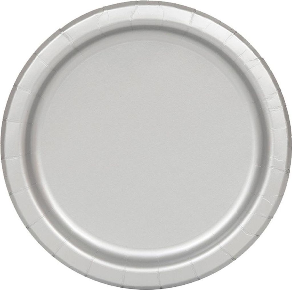 16 große Teller silber