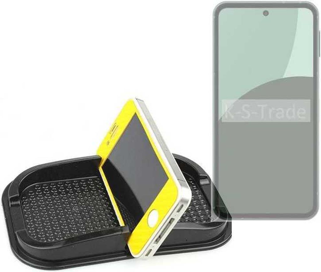 K-S-Trade Auto Anti Rutsch Matte Smartphone-Halter kompatibel mit Sharp Aquos Sense9 Haft Pad Armaturenbrett Handy-Halterung Silikon